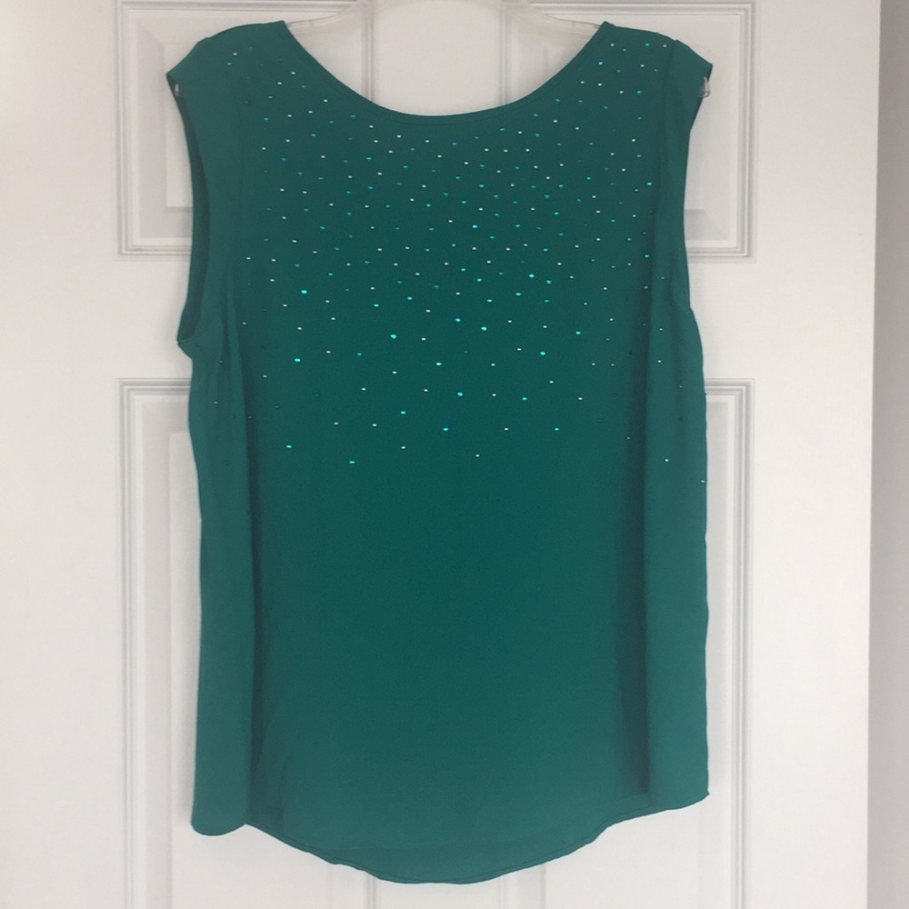 NWT sleeveless top with rhinestone detail